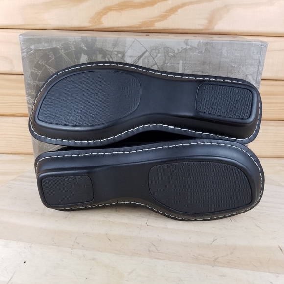 Suede Leather Loafers Black Slip on Comfort Shoe NEW CL 'Passports' 7.5M NEW - Picture 8 of 10